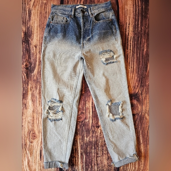 PacSun Denim - Pacsun Women's Size 25 Ultra High Rise Slim button fly Denim Jeans Distressed